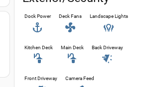 Exterior and Security card with Dock Power and Landscape Lights